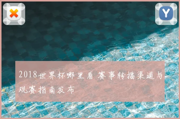 2018世界杯哪里看 赛事转播渠道与观赛指南发布